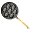 Sell Well Cast Iron Muffin Pan with Wooden Handle